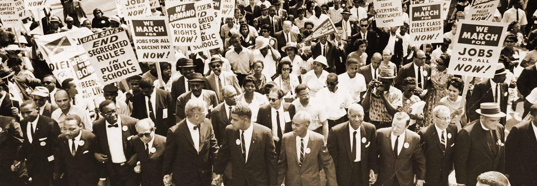 protest photo featuring Dr. King