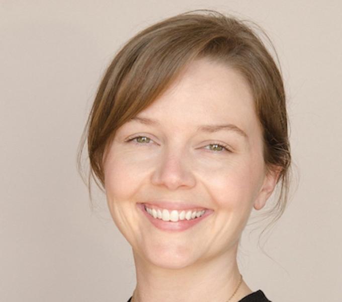 Portrait on beige background